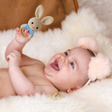 Handmade Crochet Baby Rattle Plush Toys Mr. Bunny