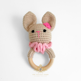 Handmade Crochet Baby Rattle Plush Toys Ms. Bunny