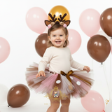 Girls TuTu Skirt & Deer Antlers Headband Cosplay Costume