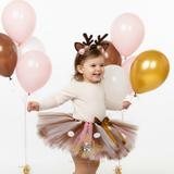 Girls TuTu Skirt & Deer Antlers Headband Cosplay Costume