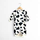 Baby Sleep N' Play One-Piece Rompers Bodysuit Cow Print