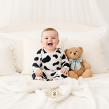 Baby Sleep N' Play One-Piece Rompers Bodysuit Cow Print