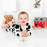 Baby Sleep N' Play One-Piece Rompers Bodysuit Cow Print