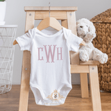 Custom Personalized Monogram Baby Onesie Child's Initials
