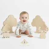 Baby Onesie Sleep N' Play Romper Long Sleeve Cabin Bear & Friends