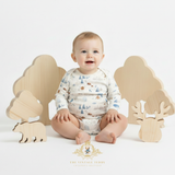 Baby Onesie Sleep N' Play Romper Long Sleeve Cabin Bear & Friends