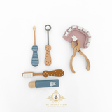 Kids Wooden Dentist Play Set Fun Early Learning Toys Teddy says, "Don't Forget to Brush your Teeth!"