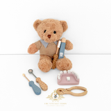 Kids Wooden Dentist Play Set Fun Early Learning Toys Teddy says, "Don't Forget to Brush your Teeth!"