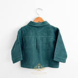 Boys Long Sleeve Button Down Corduroy Shirt Emerald