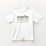 Boys Custom Graphic Tees Personalized Name Tri-Color Bold