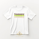 Boys Custom Graphic Tees Personalized Name Tri-Color Bold