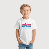 Boys Custom Graphic Tees Personalized Name Tri-Color Bold