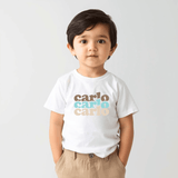 Boys Custom Graphic Tees Personalized Name Tri-Color Bold