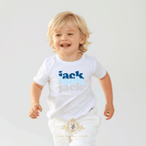 Boys Custom Graphic Tees Personalized Name Tri-Color Bold