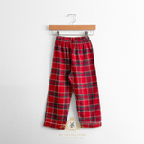 Boys Holiday Long Sleeve & Pants Pajamas 2 Piece Set Plaid Red & Green
