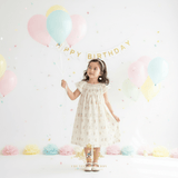 Girls Smocked Floral Bishop Dress
