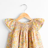 Girls Floral Smocked Bishop Dress