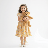 Girls Floral Smocked Bishop Dress