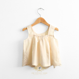 Girls Blouse Lovely Floral Eyelet Lace Embroidery Sleeveless Bohemian Cream