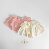 Girls Eyelet Lace Embroidered Skort Bohemian Cream