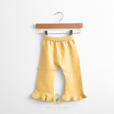 Girls Knitted Two-Piece Cardigan Sweater & Pants Set Butter Yellow