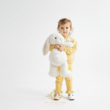Girls Knitted Two-Piece Cardigan Sweater & Pants Set Butter Yellow