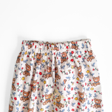 Girls Luna Pants Comfy Loose Fitting Bohemian Elastic Waistband Teddy Bears & Flowers