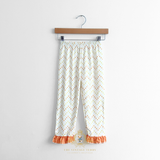 Girls Long Sleeve Pajamas Top & Pants Set Little Turkey