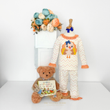 Girls Long Sleeve Pajamas Top & Pants Set Little Turkey
