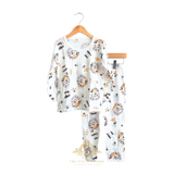 Boys Long Sleeve Pajamas Top & Pants Set Lion King of the Jungle