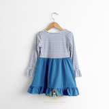 Girls Embroidered Long Sleeve Dress Little Turkey