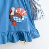 Girls Embroidered Long Sleeve Dress Little Turkey