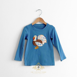 Boys Embroidered Long Sleeve Tops & Pants Matching Set Little Turkey