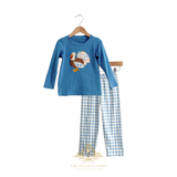 Boys Embroidered Long Sleeve Tops & Pants Matching Set Little Turkey