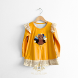 Girls Top & Pants Matching Set Embroidered Patchwork Little Turkey