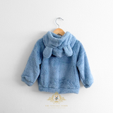 Baby & Toddler Boys Teddy Bear Plush Hoodie Kids Jacket Sky Blue