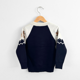Unisex Christmas Knit Sweaters Reindeers Navy Blue