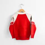 Unisex Christmas Knit Sweaters Reindeers Red