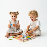 Children's Early Learning Cognitive Wooden Toys Alphabet Animal Characters Play Set