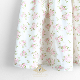Girls Embroidered Lace Bib Collar Floral Roses Dress Pink & Cream