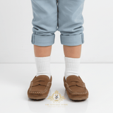 Boys Classic Loafers Vintage Style Children's Shoes Camel