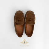 Boys Classic Loafers Vintage Style Children's Shoes Camel