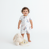 Baby One-Piece Sleep N' Play Romper Shorts Bunny Rabbit