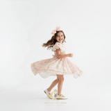 Girls Embroidered Smocked Dress Spring Floral