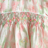 Girls Embroidered Smocked Dress Spring Floral