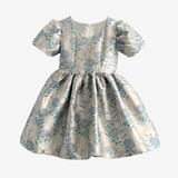 Girls Fine Jacquard Celebration Dress Floral Dandelion