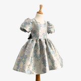 Girls Fine Jacquard Celebration Dress Floral Dandelion