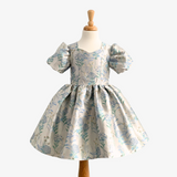 Girls Fine Jacquard Celebration Dress Floral Dandelion