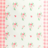 Girls Floral Gingham Dress Pink