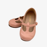 Girls Mary Jane Flats Vintage Style Shoes Blush Pink